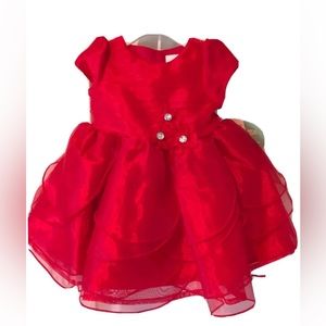 Nannette Baby Girls Sz 3/6 mo Petal tiered dress, formal, special occasion, NWT